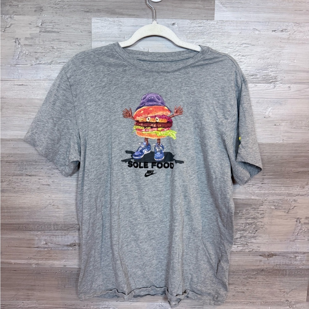 Nike "Sole Food" Hamburger Graphic Tee - Grey - Men's Large